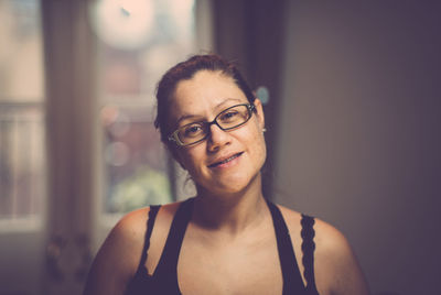 Portrait of smiling young woman