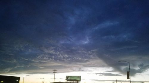 Low angle view of cloudy sky