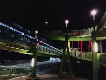 Illuminated street light at night