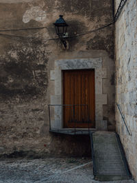Open door of old building