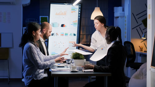 People working on table