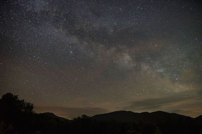 Low angle view of starry sky
