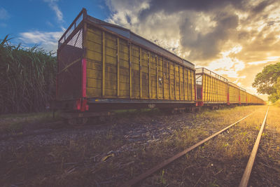 Railroad tracks against sky