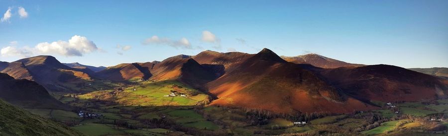 Panoramic view of mountain range