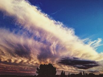 Low angle view of cloudy sky