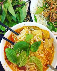 Close-up of meal served in bowl