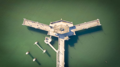 High angle view pier