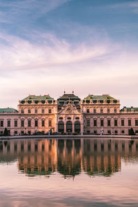 Belvedere palace at sunset