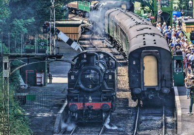 Train at railroad station