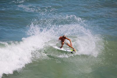 Man surfing in sea