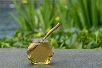 Close-up of drink on table