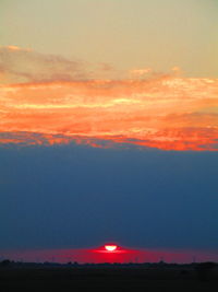 Scenic view of dramatic sky during sunset