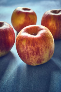 Close-up of apples on table