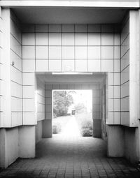 Empty corridor of building