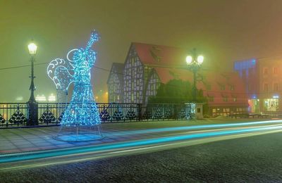 Light trails at night