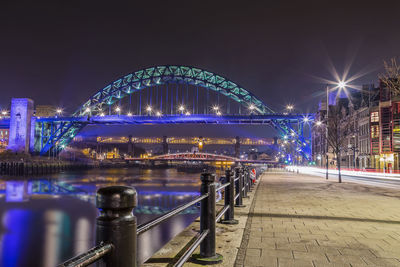 Illuminated city at night