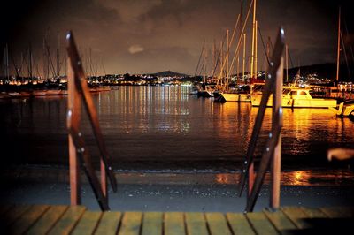 Harbor at night