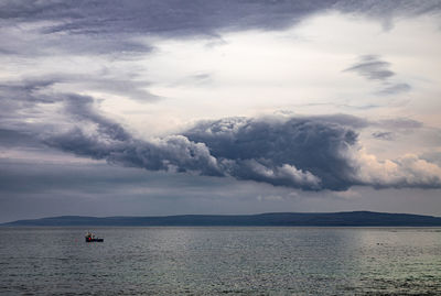 Clouds over the sea at aran island in ireland