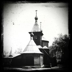 Low angle view of church against sky