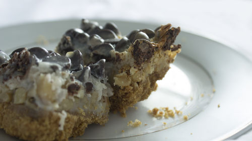 Close-up of cake in plate