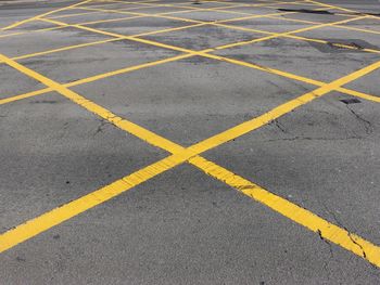 Full frame shot of yellow zebra crossing