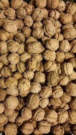 Full frame shot of walnuts