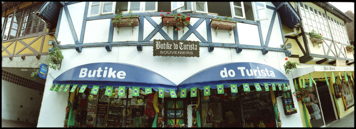 Low angle view of information sign