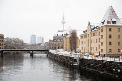 View of buildings at waterfront