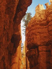 Rock formation against sky