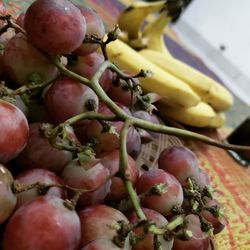 High angle view of grapes