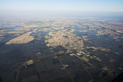 Aerial view of landscape against sky