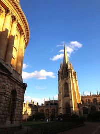 Low angle view of historical building against sky