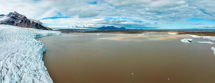 Iceland, jokulsarlon lagoon, beautiful cold landscape picture