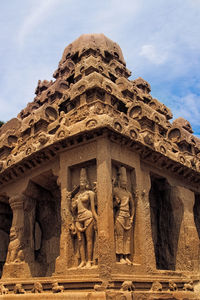 Low angle view of buddha statue