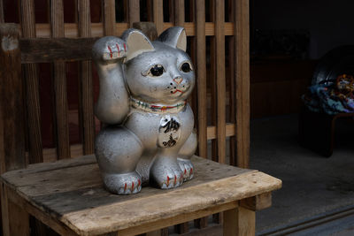 Stuffed toy on table