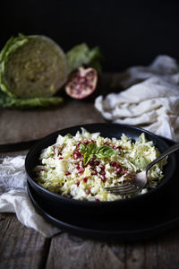 Cabbage and pomegranate salad