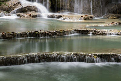 Scenic view of waterfall