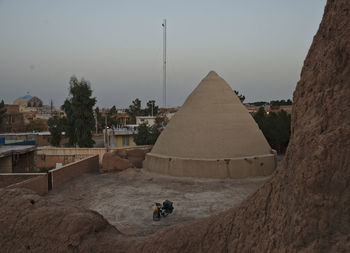 Panoramic view of historic building against sky