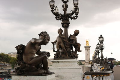 Low angle view of statue