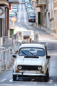 Cars on street in city