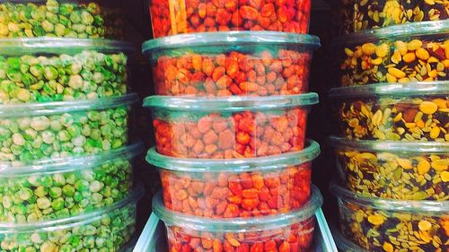 Full frame shot of multi colored candies for sale