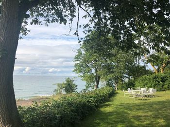 Scenic view of sea against sky