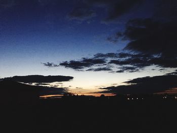 Silhouette of sky at sunset