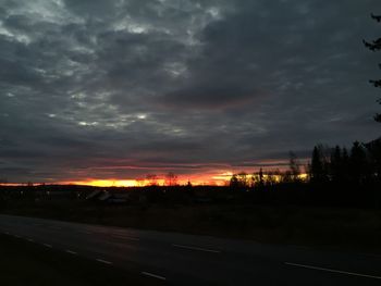 Scenic view of landscape against cloudy sky