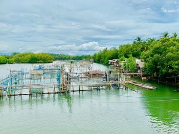 Scenic view of river against sky