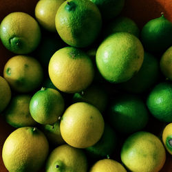 Full frame shot of lemons for sale in market