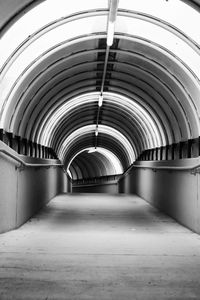 View of empty subway tunnel