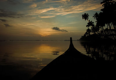 Scenic view of sunset over sea