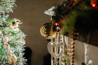 Close-up of christmas decorations