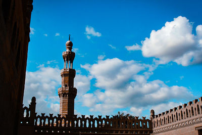 Low angle view of historic building against sky